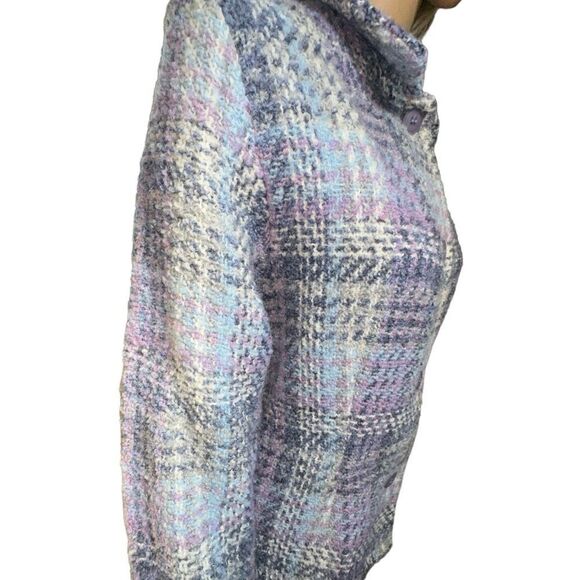 Weave of the Irish long sleeve jacket/top in purples, grays and blues sz M EUC - Picture 6 of 11